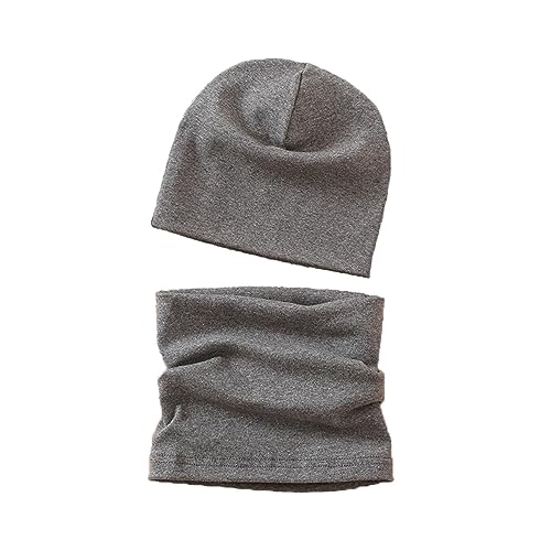 MAKFORT Loop Kinder Mit Beanie Mütze Kinder Baumwoll Schals Baby Schals Winter Loop Schal Junge Und Mädchen von MAKFORT