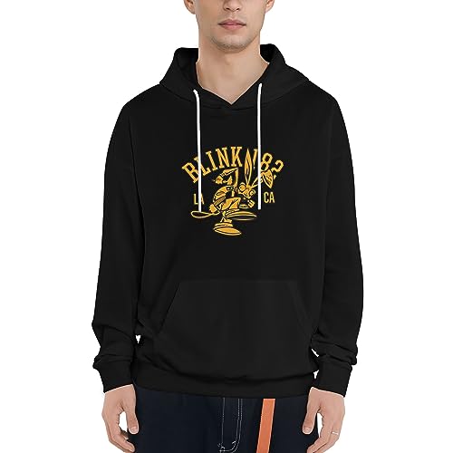 Blink Sweatshirt 182 Herren Baumwolle Kapuze Kapuzenpullover Hoodie Langarm Rundhals Hoody Merch Fans Top Für Männer von MAKMAN