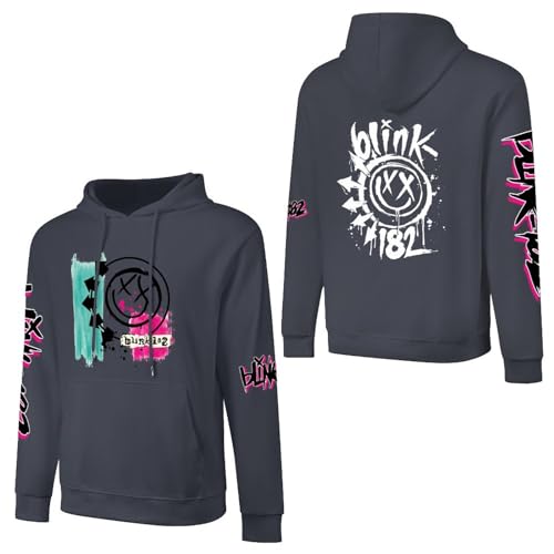 Blink Sweatshirt 182 Herren Baumwolle Kapuze Kapuzenpullover Hoodie Langarm Rundhals Hoody Merch Fans Top Für Männer von MAKMAN