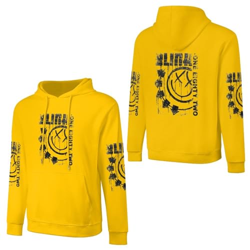 Blink Sweatshirt 182 Herren Baumwolle Kapuze Kapuzenpullover Hoodie Langarm Rundhals Hoody Merch Fans Top Für Männer von MAKMAN