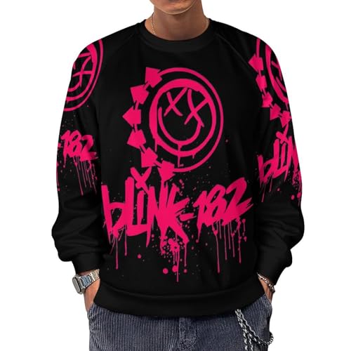 Blink Sweatshirt 182 Herren Crewneck Sweat Shirt Langarm Rundhals Hoody Merch Fans Top Für Männer von MAKMAN