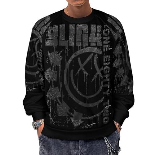 Blink Sweatshirt 182 Herren Crewneck Sweat Shirt Langarm Rundhals Hoody Merch Fans Top Für Männer von MAKMAN