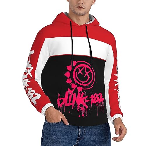 Blink Sweatshirt 182 Herren Kapuze Kapuzenpullover Hoodie Langarm Rundhals Hoody Merch Fans Top Für Männer von MAKMAN