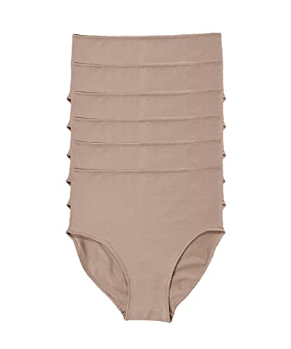 MALABADİ Damen 6 High Waist Modal Slip Höschen 1955 | L - Haut von MALABADİ