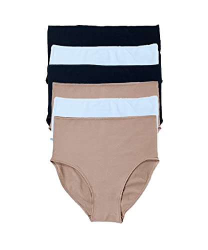 MALABADİ Damen 6 High Waist Modal Slip Höschen 1955 | L - Set 1 von MALABADİ