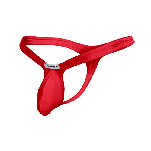JUSTIN + SIMON Bulge Thong, Rot, XL von MALEBASICS