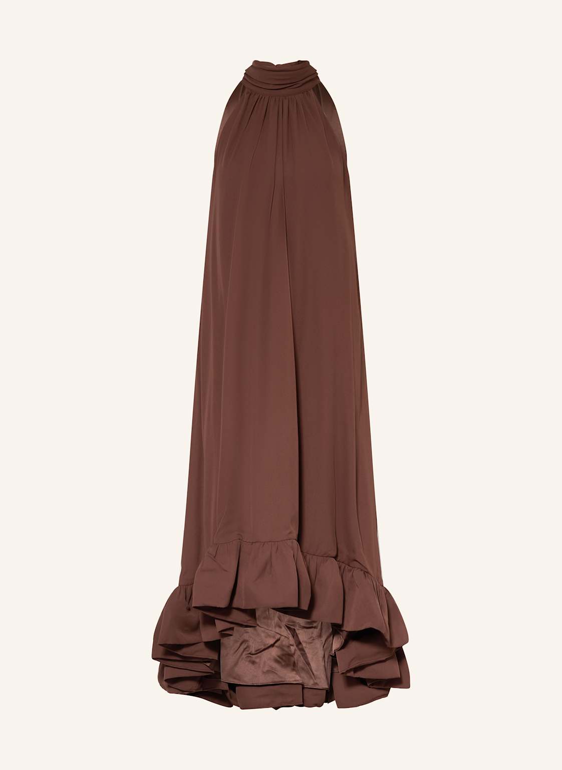 Malina Kleid Sabrina Mit Volants Und Cut-Out braun Malina Kleid Sabrina Mit Volants Und Cut-Out braun von MALINA