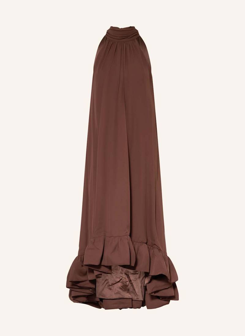 Malina Kleid Sabrina Mit Volants Und Cut-Out braun Malina Kleid Sabrina Mit Volants Und Cut-Out braun von MALINA