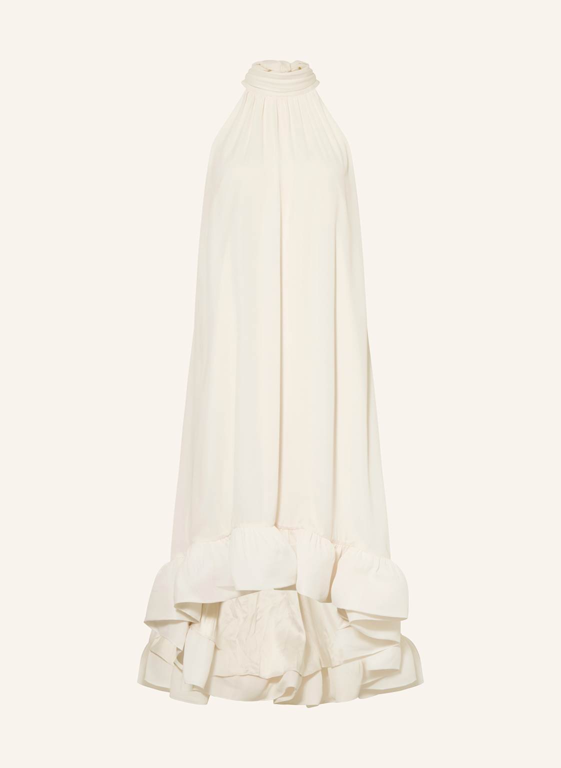 Malina Kleid Sabrina Mit Volants Und Cut-Out weiss von MALINA