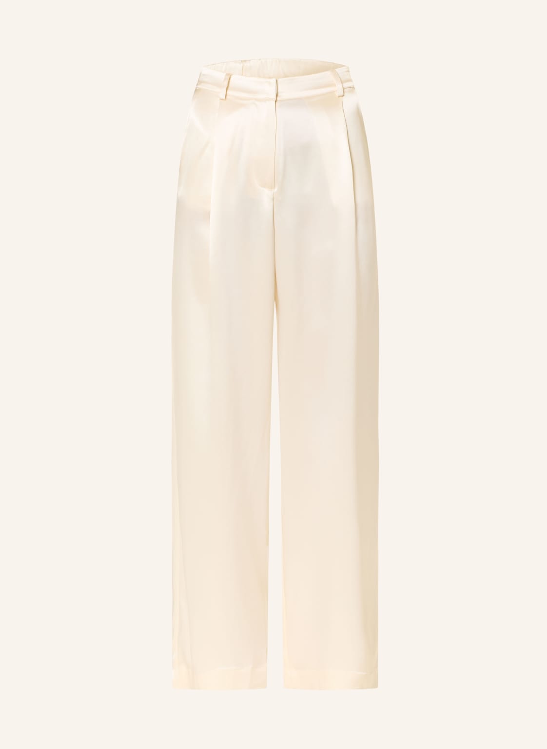 Malina Marlenehose Sarah Aus Satin weiss von MALINA