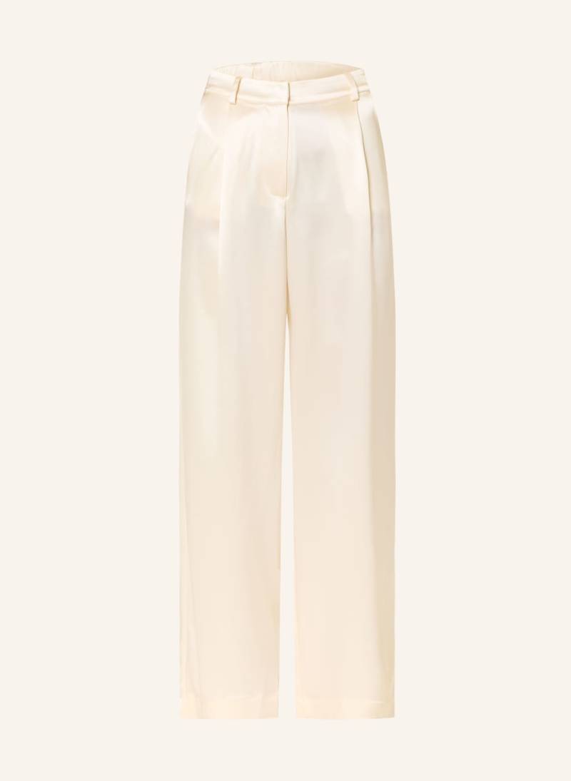 Malina Marlenehose Sarah Aus Satin weiss von MALINA