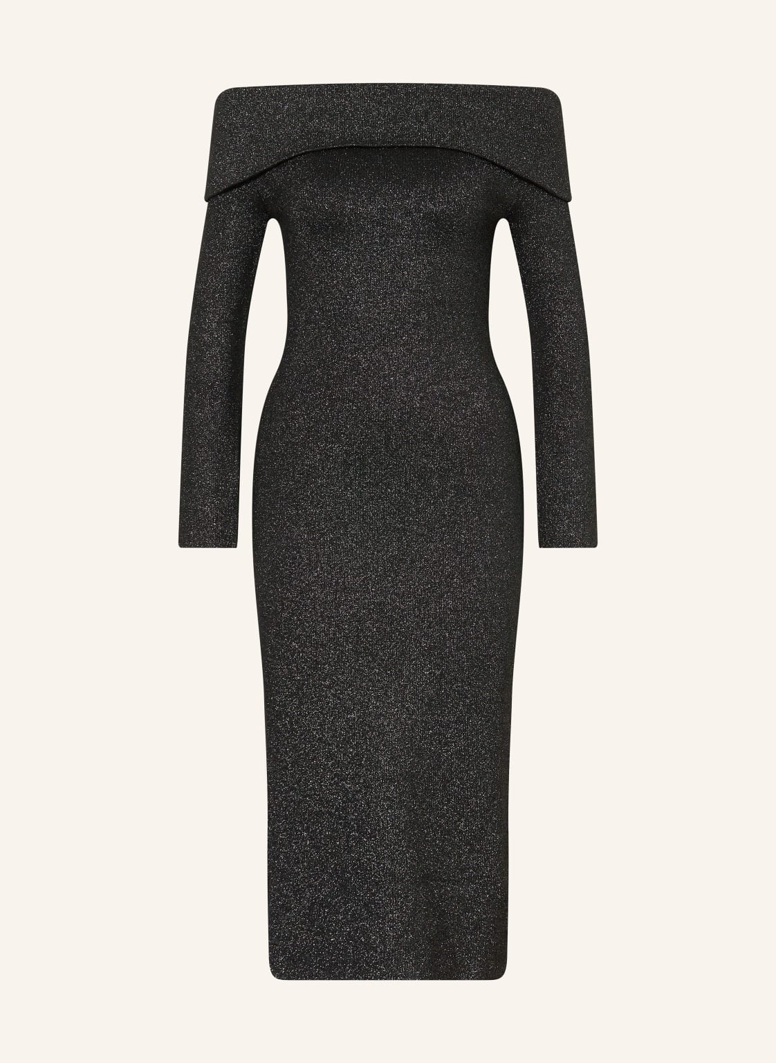 Malina Off-Shoulder-Kleid Adalina Mit Glitzergarn schwarz von MALINA