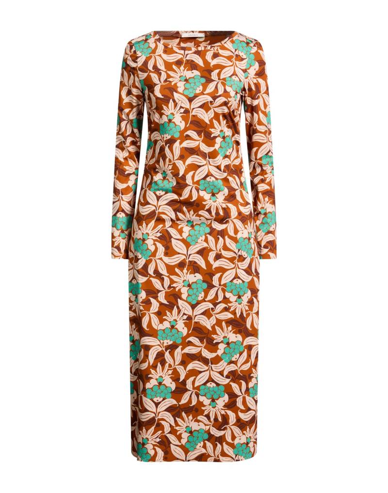MALÌPARMI Midi-kleid Damen Braun von MALÌPARMI