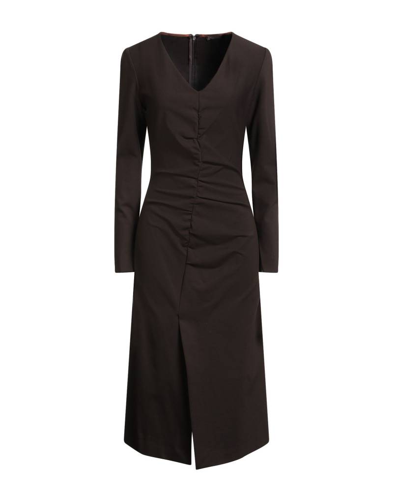MALÌPARMI Midi-kleid Damen Dunkelbraun von MALÌPARMI