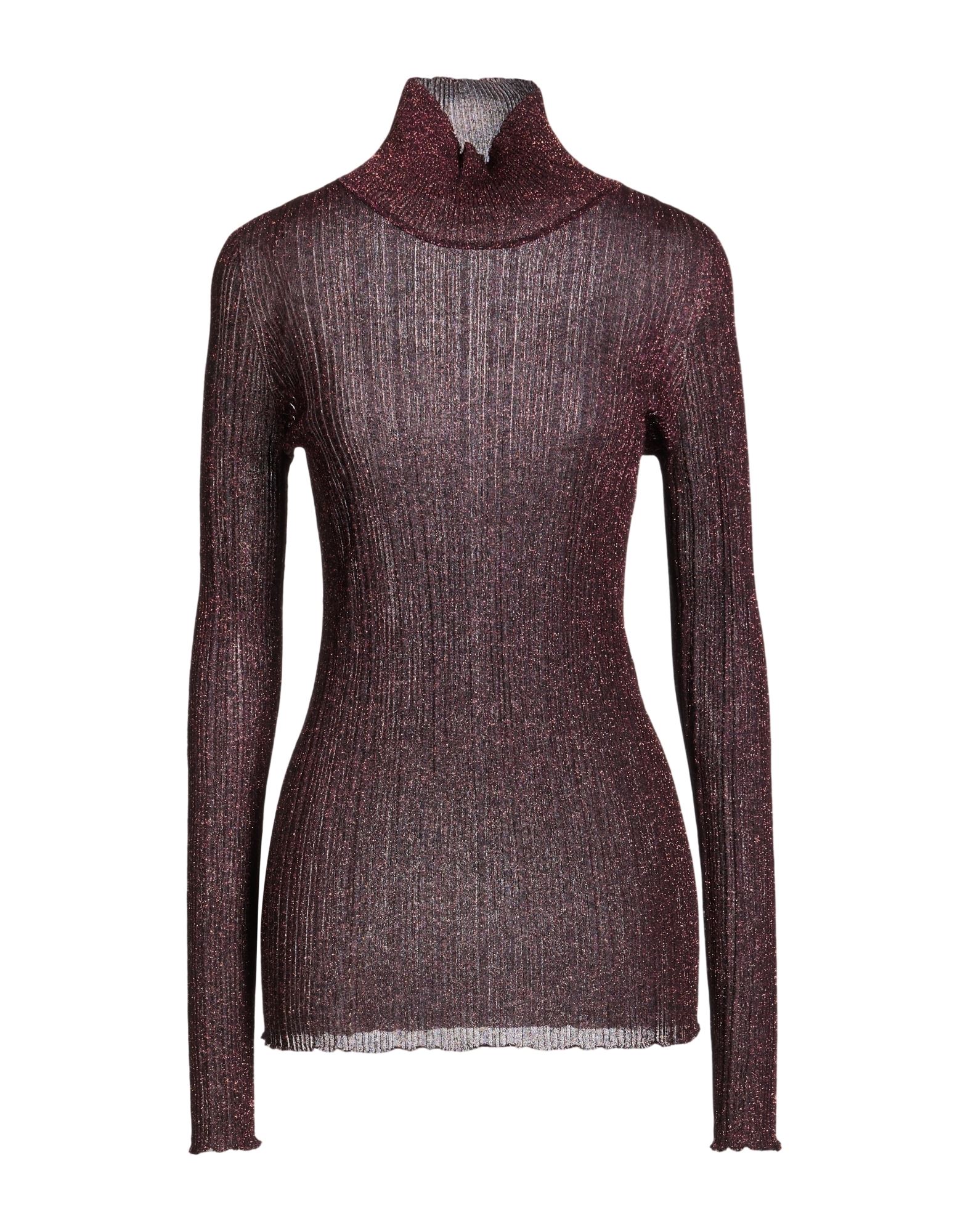MALÌPARMI Rollkragenpullover Damen Dunkelviolett von MALÌPARMI