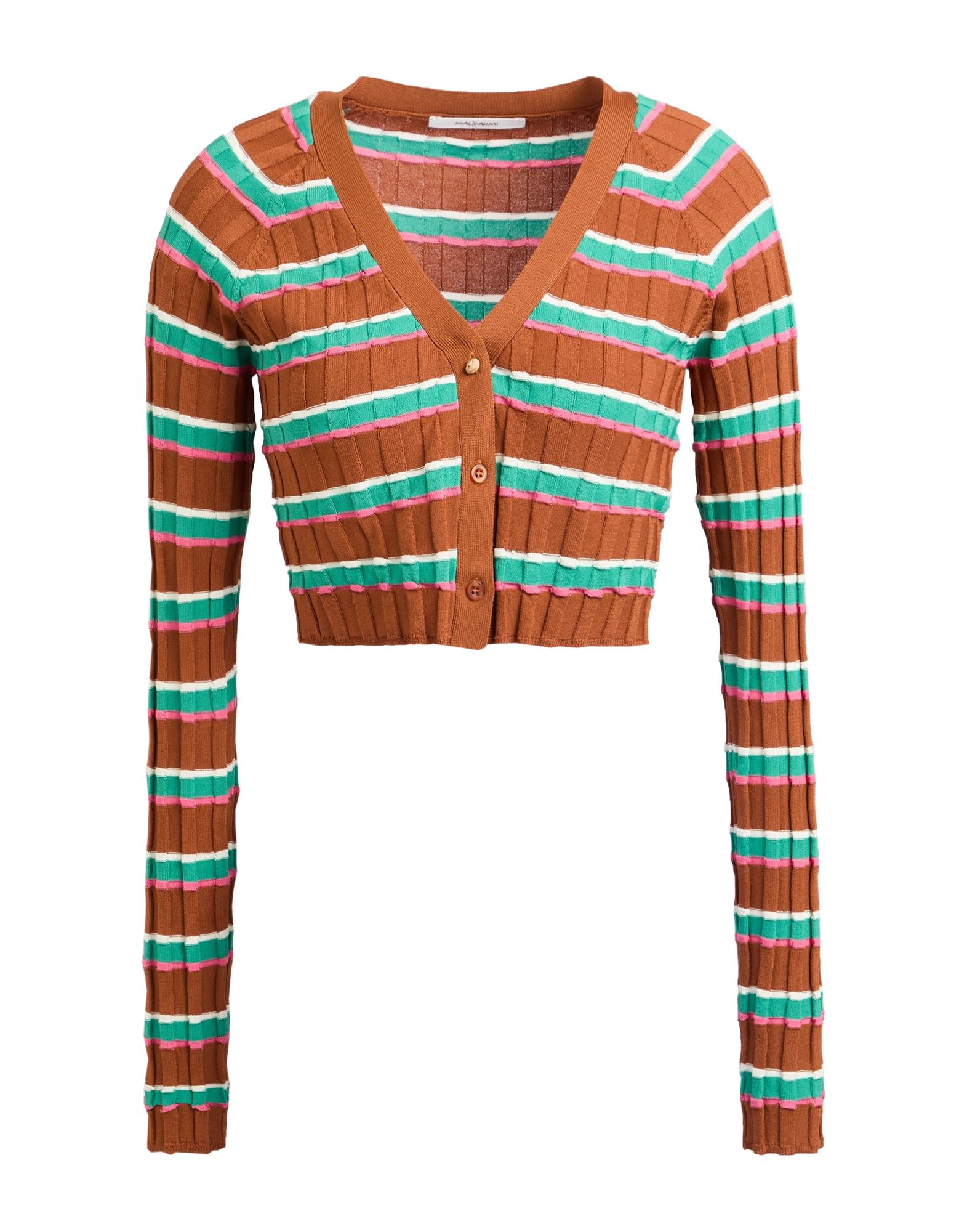 MALÌPARMI Strickjacke Damen Braun MALÌPARMI Strickjacke Damen Braun von MALÌPARMI