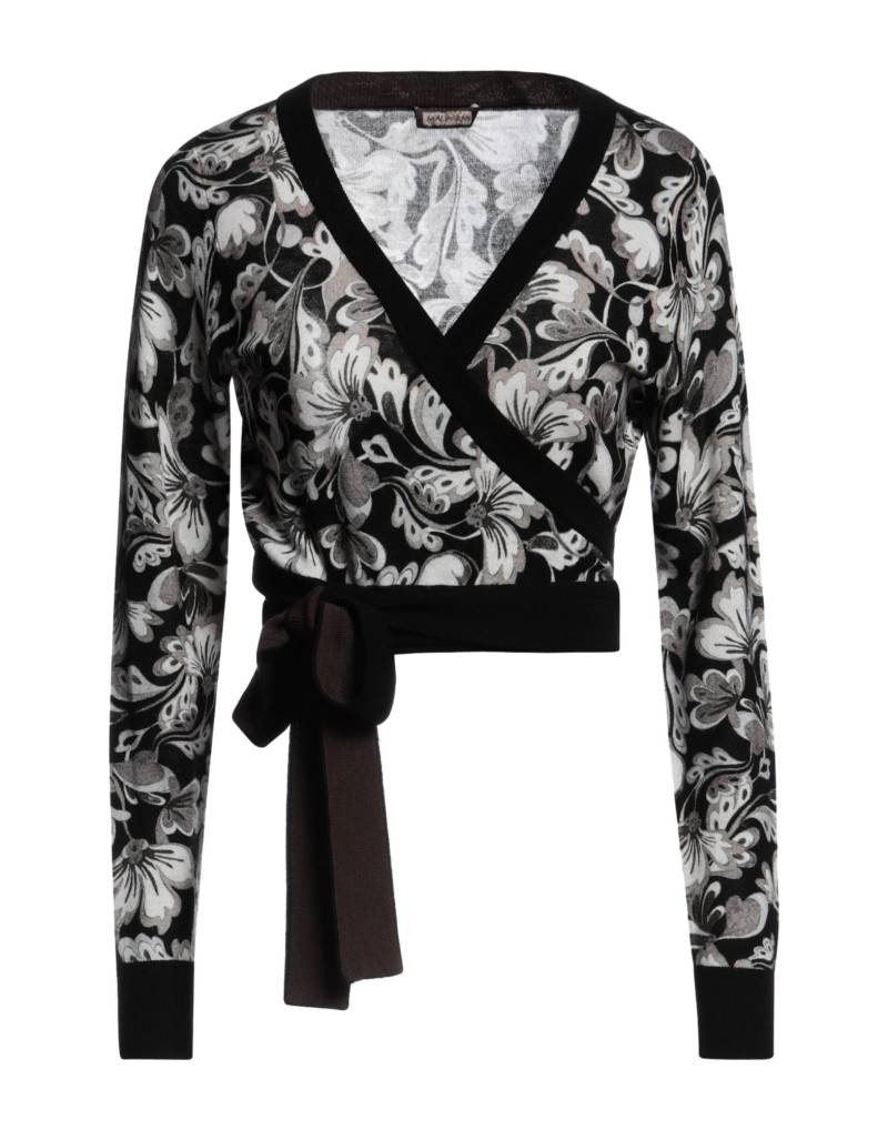 MALÌPARMI Wickelpullover Damen Schwarz von MALÌPARMI