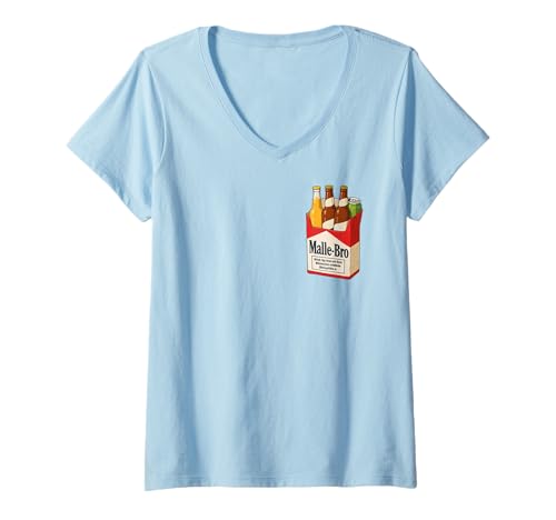 Damen MALLE BRO X MALLEBRO - LECKER BIERCHEN CLUB Mallorca Bier T-Shirt mit V-Ausschnitt Damen MALLE BRO X MALLEBRO - LECKER BIERCHEN CLUB Mallorca Bier T-Shirt mit V-Ausschnitt von MALLE-BRO - LECKER BIERCHEN CLUB - Palma Mallorca