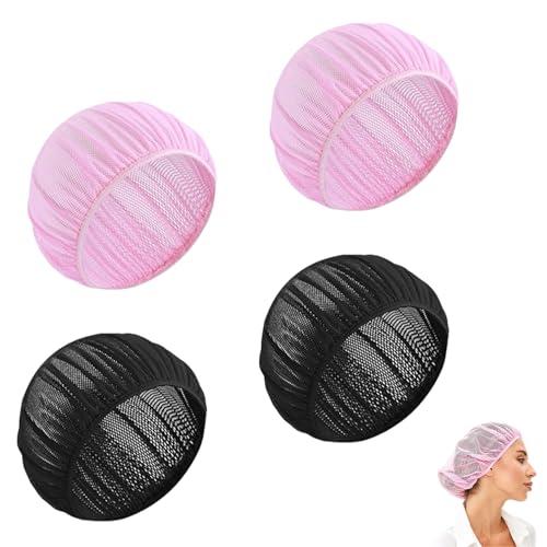 4 Stück Haarnetz zum Schlafen,Schlafhaube Haare Schützen,Haarschutz für Die Nacht,Haarnetze Mütze Mesh Schlafhauben,Bonnet Sleep Cap,Haar Haube zum Schlafen,Nachtschlafhaube Weiche für Damen Herren von MALOUSUN