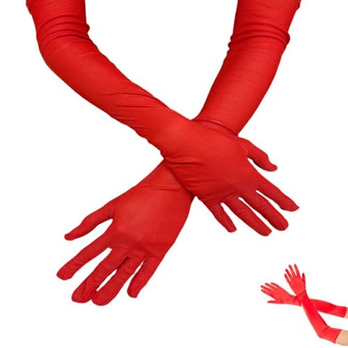 MALOUSUN 1 Paar Handschuhe Lang,Lange Rot Handschuhe Damen Elegant,Elastic Classic Abendhandschuhe Seidenhandschuhe Stoff für Opera,Maskerade,Abschlussfeiern,Hochzeiten,HalloweenKarneval Party Kostüm MALOUSUN 1 Paar Handschuhe Lang,Lange Rot Handschuhe Damen Elegant,Elastic Classic Abendhandschuhe Seidenhandschuhe Stoff für Opera,Maskerade,Abschlussfeiern,Hochzeiten,HalloweenKarneval Party Kostüm von MALOUSUN