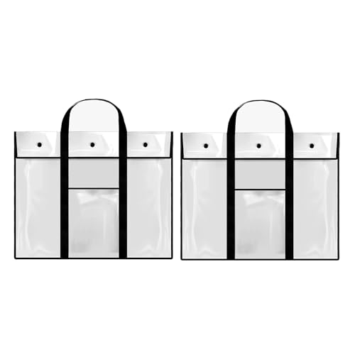 2 x Posterhalter-Taschen für Klassenzimmer und Kunstaufbewahrung, praktische PVC-große Größe, Klassenzimmer-Organisation, Kunstwerk-Tasche, Dokumentenschutztasche, Schwarz , Mass Beauty von MALSSE