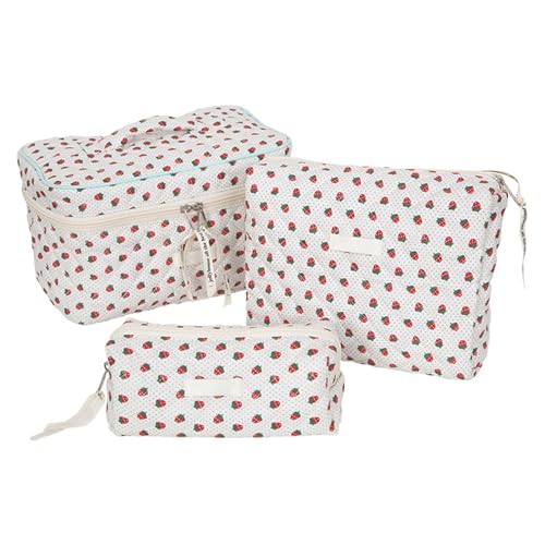 3-teiliges stilvolles und Reise-Make-up-Taschen-Set, Toilettenartikel-Organizer für Reisende, Geschäftsleute und Studenten, multifunktionaler Kulturbeutel, C, Mass Beauty von MALSSE