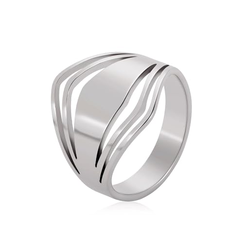 Bequeme Metallringe für den täglichen Gebrauch, hohl, Statement, stilvoller Schmuck, geeignet für Partys und Versammlungen, Partyschmuck, Steel Color, Wie beschrieben, Wie beschrieben Bequeme Metallringe für den täglichen Gebrauch, hohl, Statement, stilvoller Schmuck, geeignet für Partys und Versammlungen, Partyschmuck, Steel Color, Wie beschrieben, Wie beschrieben von MALSSE