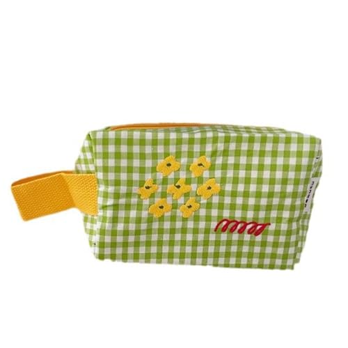 Bestickte Make-up-Tasche für Damen, tragbare Reise-Kosmetiktasche, organisierte Kulturbeutel mit Cartoon-Bär- und Stern-Designs, Stickerei-Kosmetiktasche, 02style, Mass Beauty von MALSSE
