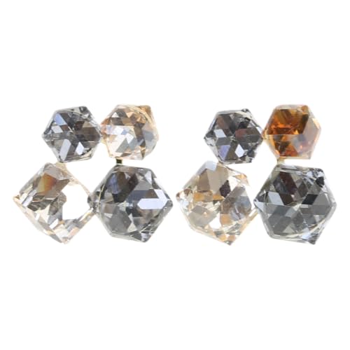 Elegante Kristall-Ohrstecker in Würfelform, geometrisch, stereoskopisch, quadratisch, für Damen und Mädchen, funkelndes Mode-Accessoire, trendiger Kristallschmuck von MALSSE