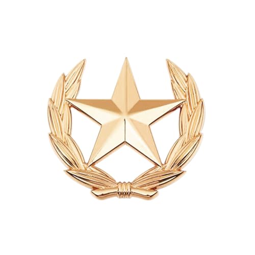 Elegante Legierung Weizen Spikes und Stern Embleme Pin Dekorative Brosche Weizen Stern Brosche Pin für Jacken Taschen Hüte Accessoires, S, Wie beschrieben von MALSSE