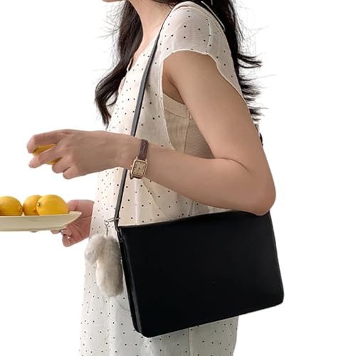 Funktionelle Damen-Umhängetasche, kleine Saure-Taschen, praktische Schultertasche, geeignet für verschiedene Anlässe, Crossbody-Kleidung, Schwarz , One Size von MALSSE