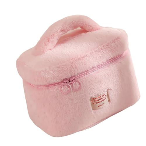 Große Kapazität, Plüsch-Make-up-Organizer, tragbares Accessoire für Zuhause oder unterwegs, täglicher Gebrauch, Reise-Make-up-Tasche, a, Einheitsgröße von MALSSE