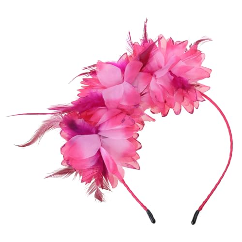 Haarband mit gefiederter Blume, Haarstyling-Zubehör für Damen, ästhetisches, formelles Bankett-Haarband von MALSSE