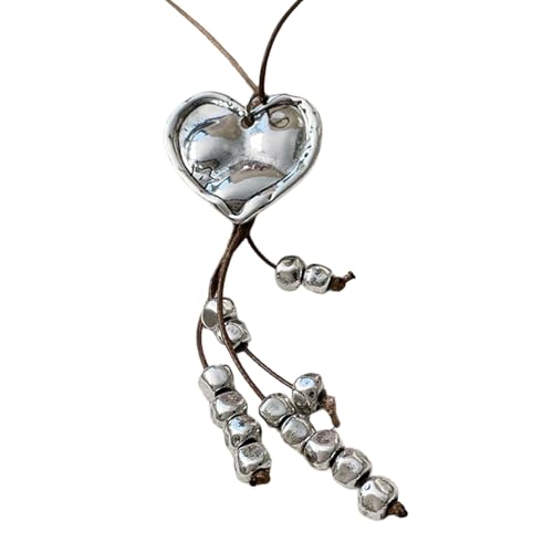 Halskette mit Quasten aus Metalllegierung, entworfen für Frauen, die Mode und Romantik in ihrer Schmuckkollektion suchen, trendige Legierungs-Halskette von MALSSE