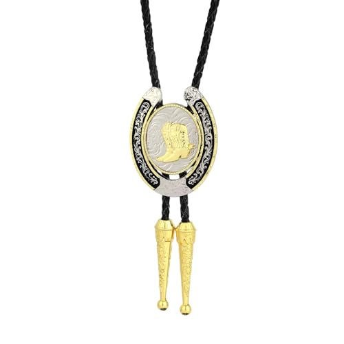 Herren Bolo-Krawatte aus geflochtenem Leder, goldfarben, Stiefel, Gebetsanhänger, Cowboy-Western-Halskette, Hemdkragen, Kette, Lederkrawatte, Einheitsgröße, Wie beschrieben, Wie beschrieben Herren Bolo-Krawatte aus geflochtenem Leder, goldfarben, Stiefel, Gebetsanhänger, Cowboy-Western-Halskette, Hemdkragen, Kette, Lederkrawatte, Einheitsgröße, Wie beschrieben, Wie beschrieben von MALSSE
