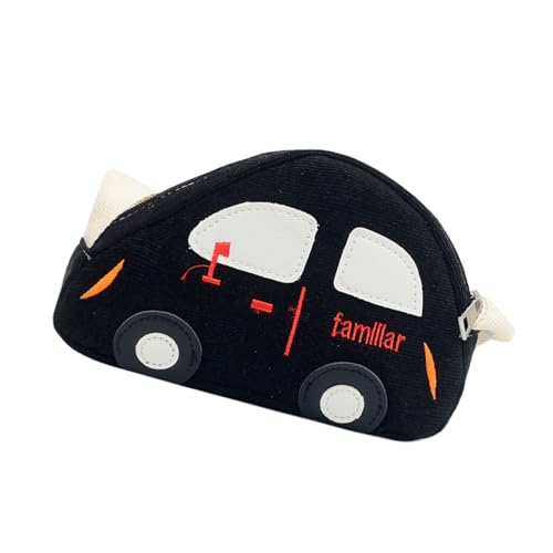 Kinder-Umhängetasche mit Cartoon-Motiv, aus Segeltuch, mit verstellbarem Riemen, kleine Umhängetasche für Jungen und Mädchen, Cartoon-Auto-Handtasche, Schwarz , One Size Kinder-Umhängetasche mit Cartoon-Motiv, aus Segeltuch, mit verstellbarem Riemen, kleine Umhängetasche für Jungen und Mädchen, Cartoon-Auto-Handtasche, Schwarz , One Size von MALSSE