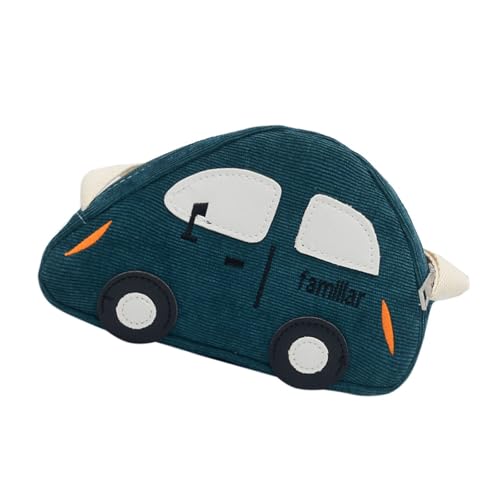 Kinder-Umhängetasche mit Cartoon-Motiv, aus Segeltuch, mit verstellbarem Riemen, kleine Umhängetasche für Jungen und Mädchen, Cartoon-Auto-Handtasche, dunkelgrün, One Size Kinder-Umhängetasche mit Cartoon-Motiv, aus Segeltuch, mit verstellbarem Riemen, kleine Umhängetasche für Jungen und Mädchen, Cartoon-Auto-Handtasche, dunkelgrün, One Size von MALSSE