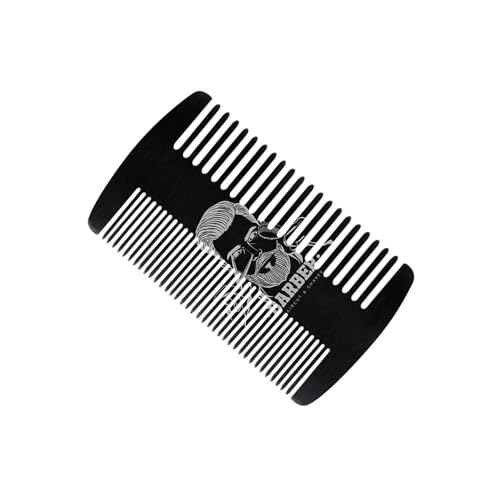 Kompakter Edelstahl-Bart- und Haarkamm, doppelseitig, Reisepflege-Werkzeug, Kreditkartengröße, für Männer und Frauen, doppelseitiger Haarkamm für Männer von MALSSE