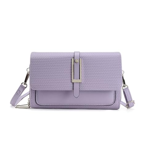 Kontrastfarbene Umhängetasche für Damen, PU-Leder, Kuriertasche, Mädchen, lässig, Crossbody, Handy zum Einkaufen, für Damen, PU-Leder, Schultertasche, Kontrastfarbe, Kuriertasche, violett, One Size Kontrastfarbene Umhängetasche für Damen, PU-Leder, Kuriertasche, Mädchen, lässig, Crossbody, Handy zum Einkaufen, für Damen, PU-Leder, Schultertasche, Kontrastfarbe, Kuriertasche, violett, One Size von MALSSE