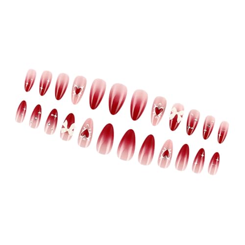 Künstliche Fingernägel, künstliche Fingernägel, zum Aufkleben, für Damen und Mädchen, zum Valentinstag von MALSSE