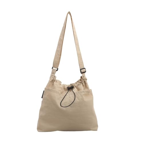 MALSSE Damen Umhängetasche mit Kordelzug, Schüler-Schultasche, mittelalterliche Umhängetasche, große Kapazität, Messenger-Tasche, Damen-Nylon-Crossbody-Tasche, große Kapazität, Umhängetasche MALSSE Damen Umhängetasche mit Kordelzug, Schüler-Schultasche, mittelalterliche Umhängetasche, große Kapazität, Messenger-Tasche, Damen-Nylon-Crossbody-Tasche, große Kapazität, Umhängetasche von MALSSE