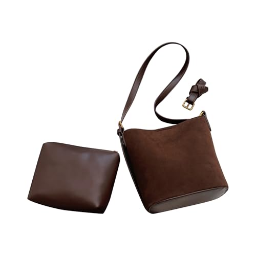 MALSSE Damentasche Herbst Winter Schultertasche PU-Leder Shopping Dating Bucket Simple Crossbody Trend Messenger Damen PU-Leder Schultertasche Eimer Crossbody Herbst Winter Messenger, Kaffeebraun, One MALSSE Damentasche Herbst Winter Schultertasche PU-Leder Shopping Dating Bucket Simple Crossbody Trend Messenger Damen PU-Leder Schultertasche Eimer Crossbody Herbst Winter Messenger, Kaffeebraun, One von MALSSE