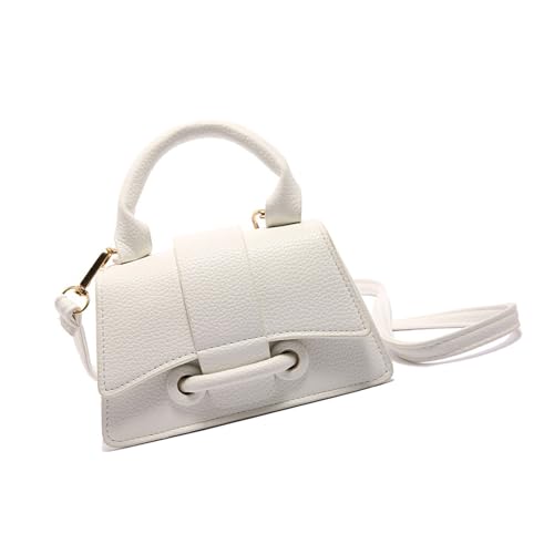 MALSSE Einfarbige Damen-Umhängetasche, Tragegriff oben, lässig, PU-Leder, modische Kuriertasche, PU-Leder, einfarbig, Handtasche mit Tragegriff oben, weiß, One Size MALSSE Einfarbige Damen-Umhängetasche, Tragegriff oben, lässig, PU-Leder, modische Kuriertasche, PU-Leder, einfarbig, Handtasche mit Tragegriff oben, weiß, One Size von MALSSE