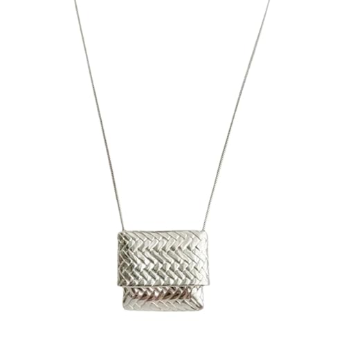 MALSSE Gewebte Miniatur-Tasche/Wasserflaschen-Anhänger, Halskette, verstellbar, lange Halskette, Damen-Pullover-Kette für Trendsetter, Mode-Accessoire, Einheitsgröße, Wie beschrieben, Wie beschrieben MALSSE Gewebte Miniatur-Tasche/Wasserflaschen-Anhänger, Halskette, verstellbar, lange Halskette, Damen-Pullover-Kette für Trendsetter, Mode-Accessoire, Einheitsgröße, Wie beschrieben, Wie beschrieben von MALSSE