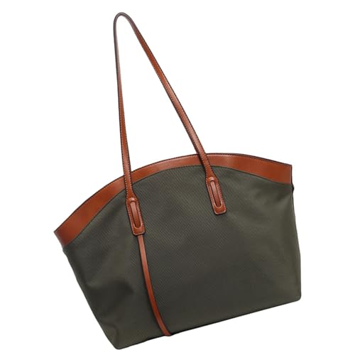 MALSSE Große Kapazität, lässige Umhängetasche für Studenten, vielseitige Handtasche, Reisetasche, große Kapazität, Tragegriff oben, Tasche mit Tragegriff oben, Grün mit Braun, One Size MALSSE Große Kapazität, lässige Umhängetasche für Studenten, vielseitige Handtasche, Reisetasche, große Kapazität, Tragegriff oben, Tasche mit Tragegriff oben, Grün mit Braun, One Size von MALSSE