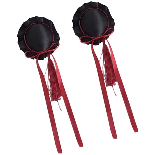 MALSSE Haarspange mit Quasten, Schleife, Haarklammer für Damen, Haarknoten, Haarschmuck, Haarklammer, Cosplay, Kostüm, 1 Paar von MALSSE