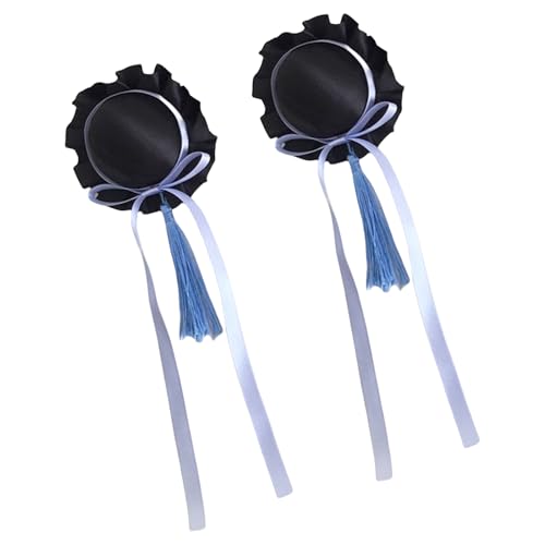 MALSSE Haarspange mit Quasten, Schleife, Haarklammer für Damen, Haarknoten, Haarschmuck, Haarklammer, Cosplay, Kostüm, 1 Paar von MALSSE