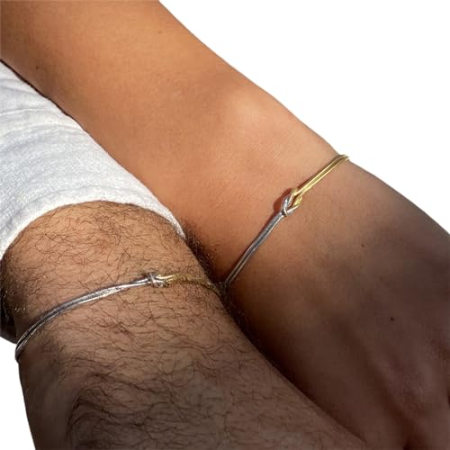 MALSSE Handgefertigter Edelstahl-Schmuck, peronslized Schlüsselbeinkette, Knoten, geschichtete Ringe für Hochzeit, Party, modisches Accessoire, A, Wie beschrieben, Wie beschrieben von MALSSE