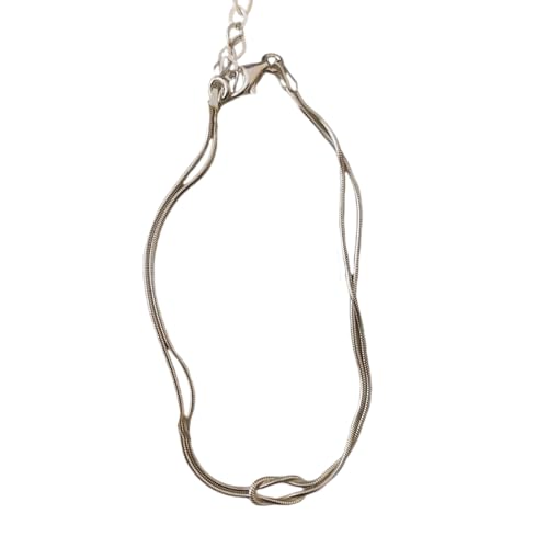 MALSSE Handgefertigter Edelstahl-Schmuck, peronslized Schlüsselbeinkette, Knoten, geschichtete Ringe für Hochzeit, Party, modisches Accessoire, necklace, Wie beschrieben, Wie beschrieben MALSSE Handgefertigter Edelstahl-Schmuck, peronslized Schlüsselbeinkette, Knoten, geschichtete Ringe für Hochzeit, Party, modisches Accessoire, necklace, Wie beschrieben, Wie beschrieben von MALSSE