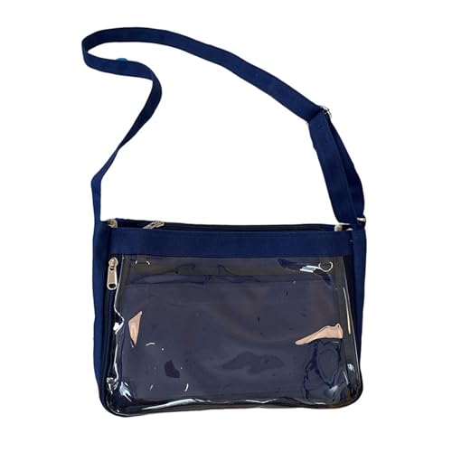 MALSSE Japanische Schulmädchen-Uniform-Umhängetasche, Schüler-JK, Anime, Büchertasche, klares Fenster, große Kapazität, Segeltuch, Schultertasche, große Kapazität, Segeltuch-Schulter, blau, One Size MALSSE Japanische Schulmädchen-Uniform-Umhängetasche, Schüler-JK, Anime, Büchertasche, klares Fenster, große Kapazität, Segeltuch, Schultertasche, große Kapazität, Segeltuch-Schulter, blau, One Size von MALSSE